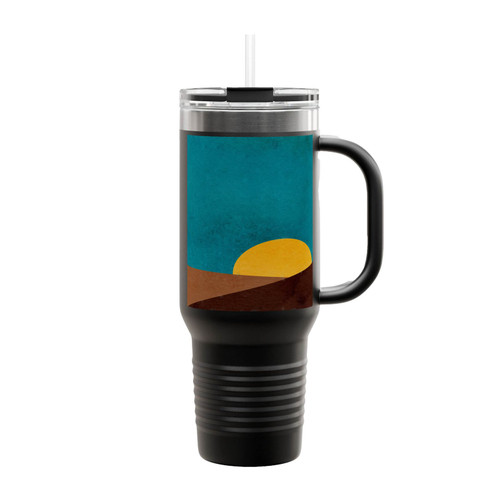 Abstract Sunrise Design Insulated Travel Mug