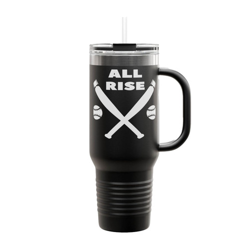 All Rise Baseball Bats Balls Insulated Travel Mug