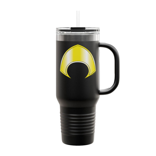 Aquaman Logo Justice League Dc Comics Licensed Insulated Travel Mug