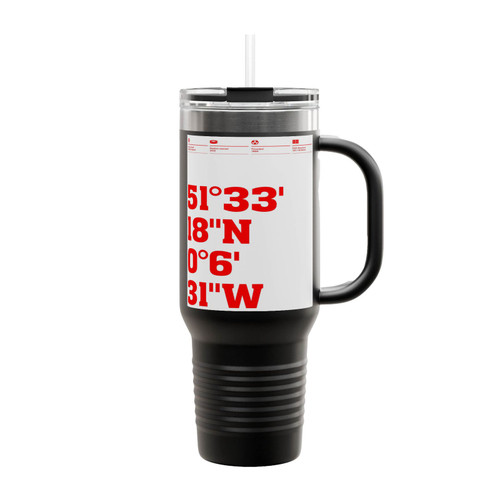 Arsenal Stadium Coordinates Insulated Travel Mug