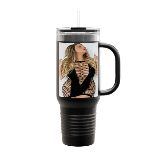 Ashley's Personal Fishnet Insulated Travel Mug