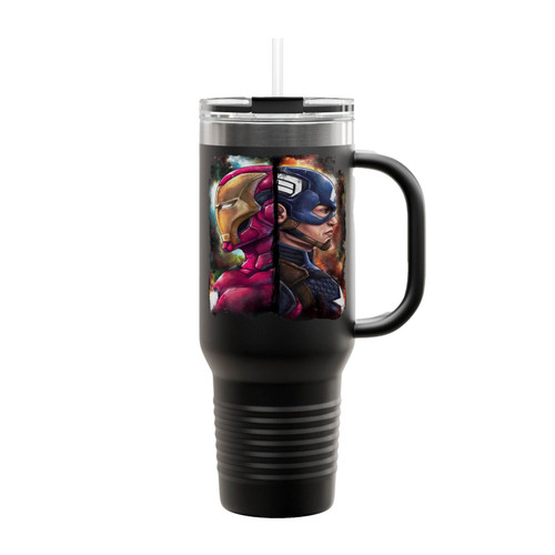 Avengers Endgame Ironman Captain America Insulated Travel Mug