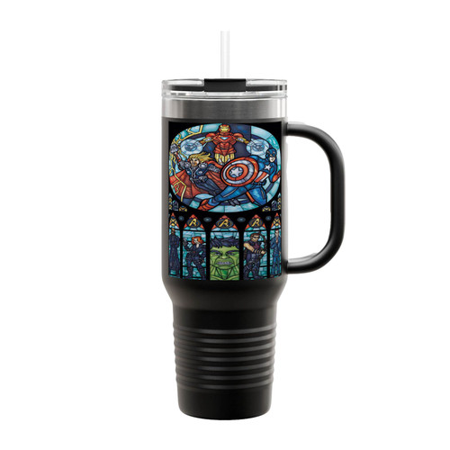 Avengers Stained Glass Insulated Travel Mug