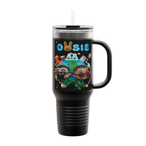 Bad Bunny J Balvin Oasis Insulated Travel Mug