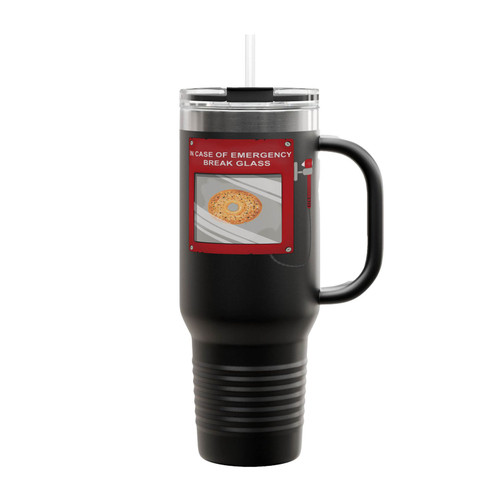 Bagel Lover Bagel Emergency Call Box Bagel Insulated Travel Mug