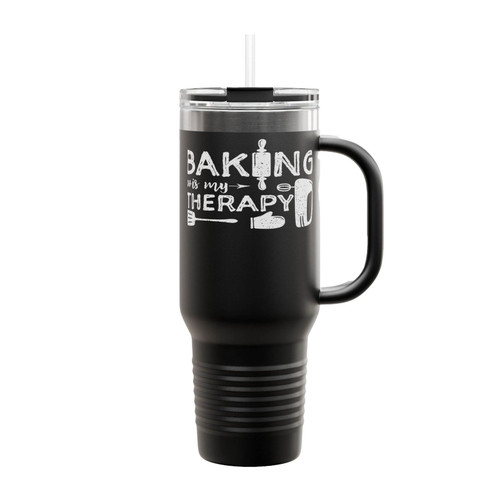 Baking Is My Therapy Insulated Travel Mug