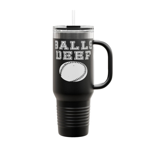 Balls Deep Funny Baseball Team Insulated Travel Mug