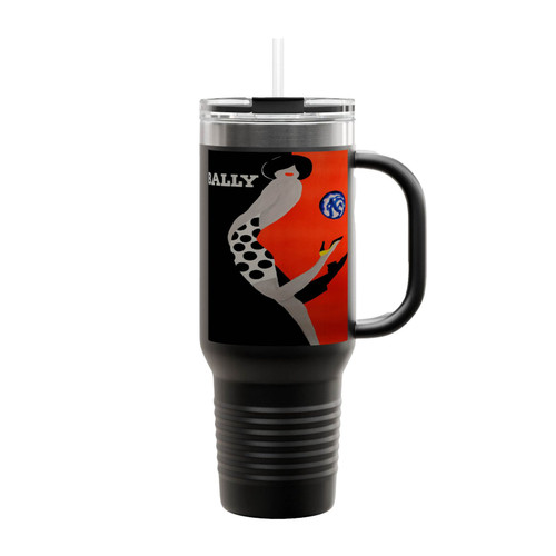 Bally Shoes Black Red Insulated Travel Mug