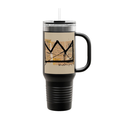 Basquiat Crown Jean Michel Basquiat Logo Insulated Travel Mug