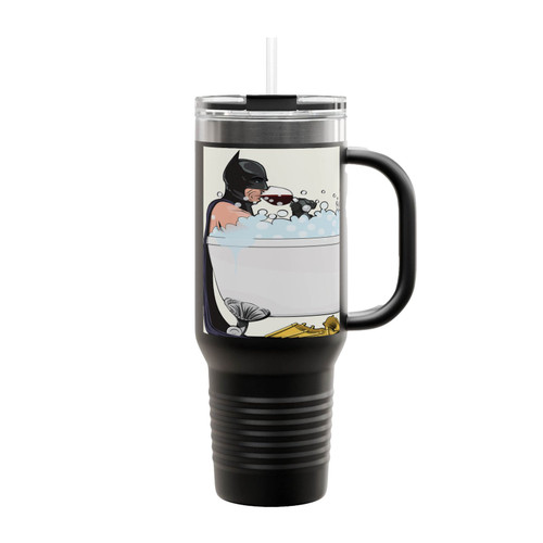 Batman In Bath Insulated Travel Mug