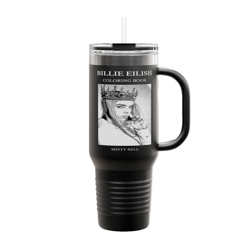 Billie Eilish Coloring Book Singer Insulated Travel Mug