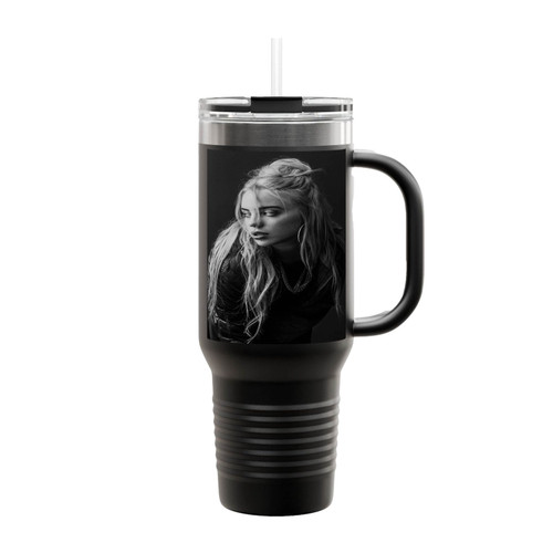Billie Eilish Poster Singer Star Music Wall Art Insulated Travel Mug