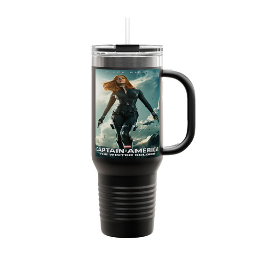 Black Widow Captain America Winter Soldier Insulated Travel Mug