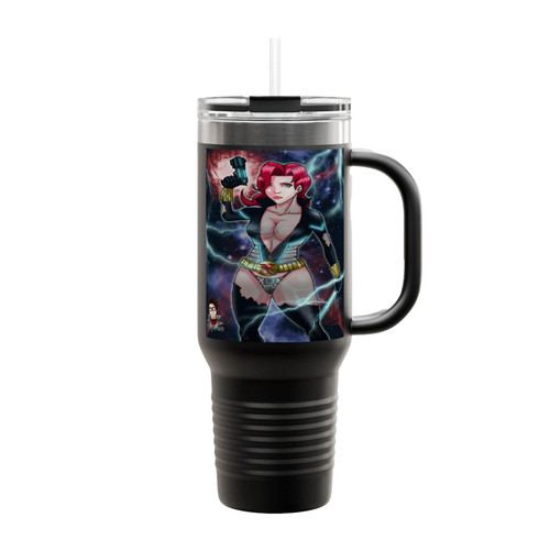 Black Widow Fan Art Insulated Travel Mug