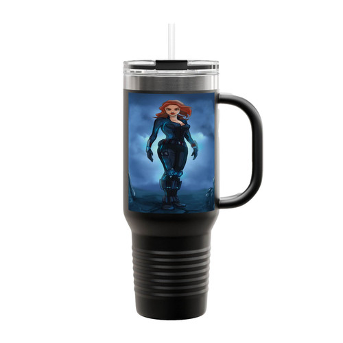 Black Widow Marvel Marina Sparrow Insulated Travel Mug