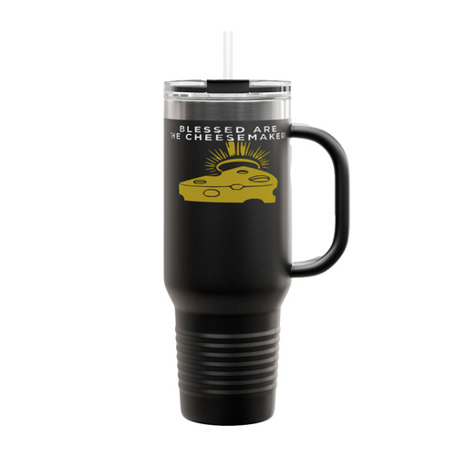 Blessed Are The Cheesemakers Insulated Travel Mug
