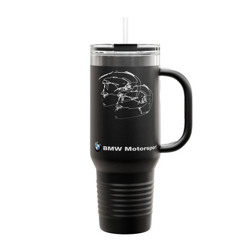 Bmw Lewis Hamilton Helmet Art Insulated Travel Mug