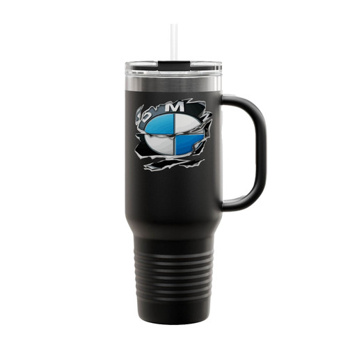 Bmw Torn 2 Ripped Logo Car Langarm Insulated Travel Mug