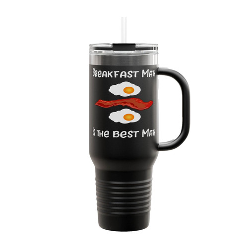 Breakfast Math Funny Bacon And Eggs Insulated Travel Mug