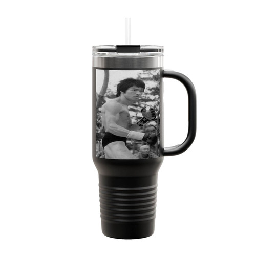 Bruce Lee Ninja Gloves Insulated Travel Mug