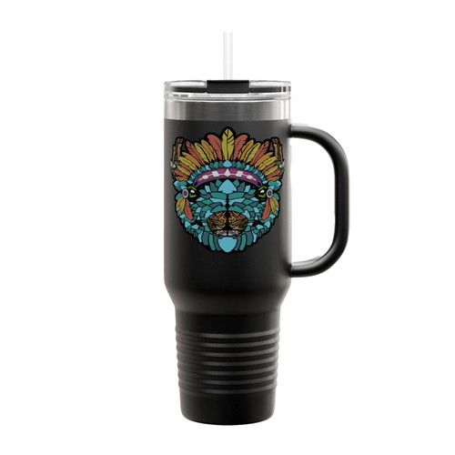 Buffalo Arrowhead Native American Insulated Travel Mug