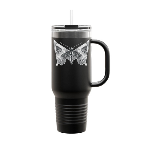 Butterfly Skull Insulated Travel Mug