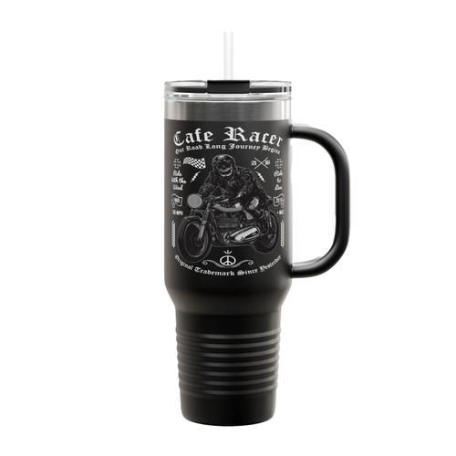 Cafe Racer Drive Like The Wind Insulated Travel Mug