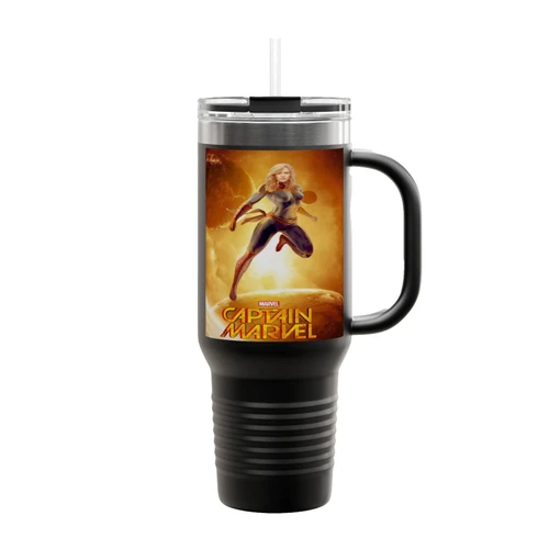 Captain Marvel 2019 Insulated Travel Mug