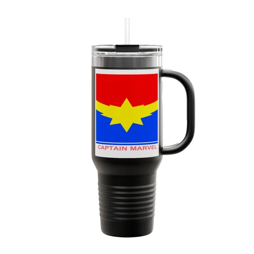 Captain Marvel 9 Insulated Travel Mug