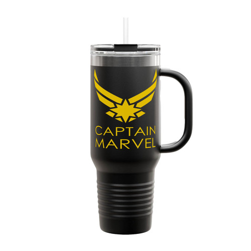 Captain Marvel Classic Insulated Travel Mug