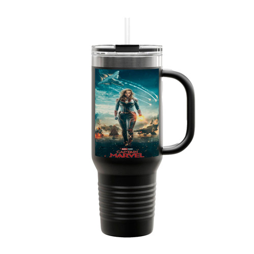 Captain Marvel Girl Hero Insulated Travel Mug