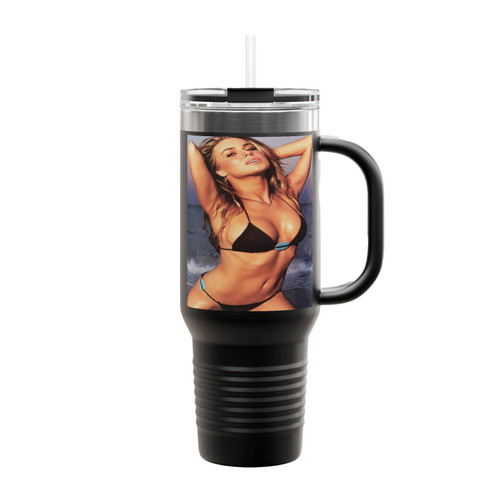 Carmen Electra Sexy Pose Insulated Travel Mug