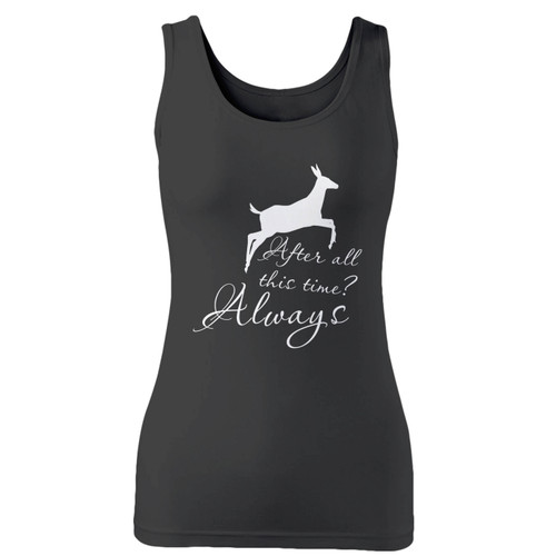 High quality print of this slim fit after all this time always little patronus doe women tank top will turn heads. And bystanders won't be disappointed - the racerback cut looks good one any woman's shoulders. High quality print of this slim fit after all this time always little patronus doe women tank top will turn heads. And bystanders won't be disappointed - the racerback cut looks good one any woman's shoulders.