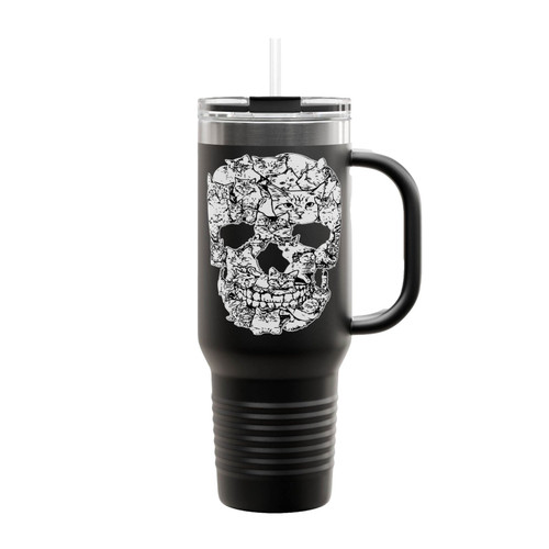 Cat Skull Insulated Travel Mug