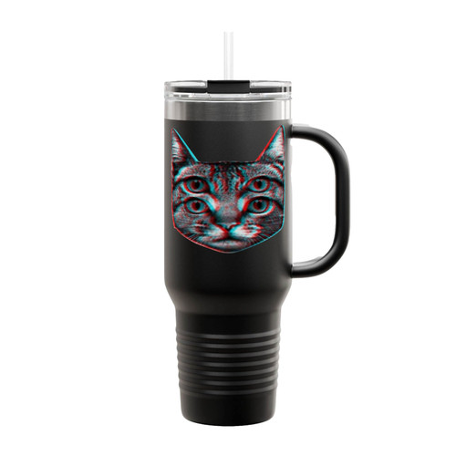 Cat Trippy Meow Third Eye Insulated Travel Mug