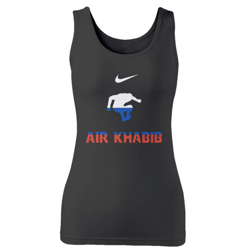 High quality print of this slim fit air khabib nurmagomedov women tank top will turn heads. And bystanders won't be disappointed - the racerback cut looks good one any woman's shoulders.