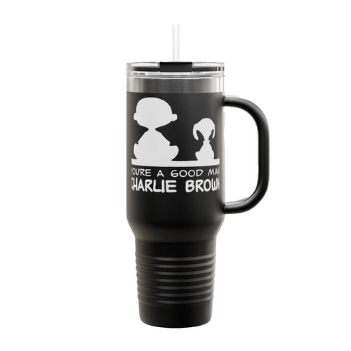 Charlie Brown Good Man Insulated Travel Mug