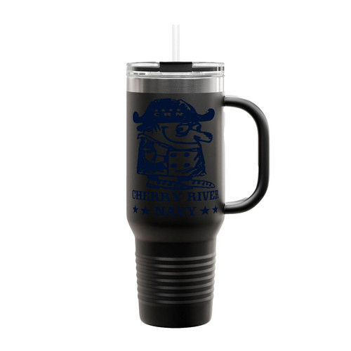 Cherry River Navy Insulated Travel Mug