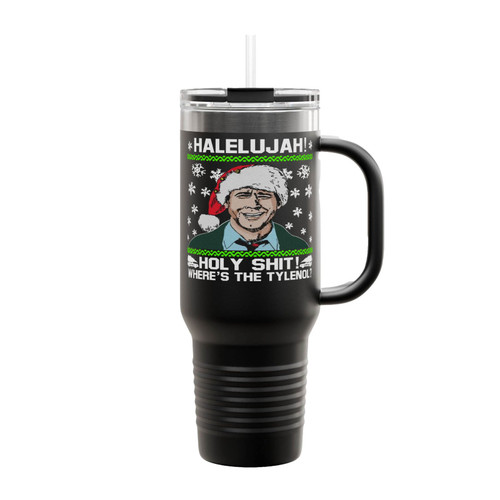 Christmas Vacation Hallelujah Holy Insulated Travel Mug