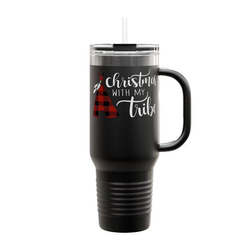Christmas With My Tribe Insulated Travel Mug