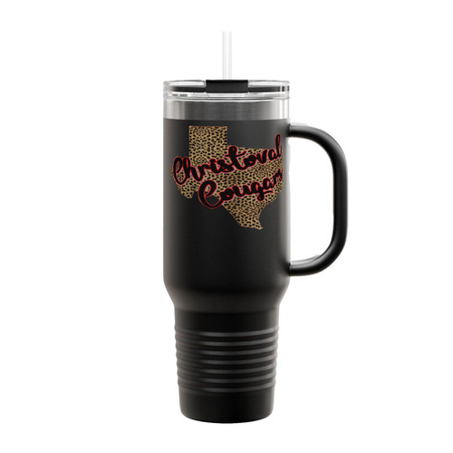 Christoval Cougars Leopard Texas Insulated Travel Mug