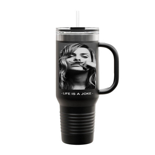 Clara Morgane Eleven Paris Life Is A Joke Moustache Insulated Travel Mug