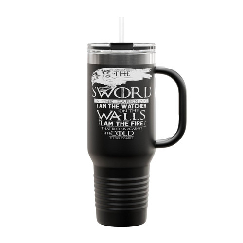 Clearance Game Of Thrones Night's Watch Oath Insulated Travel Mug
