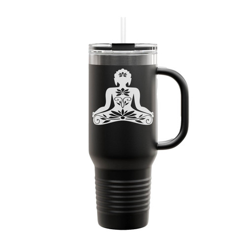 Clearance Meditation Pose Insulated Travel Mug