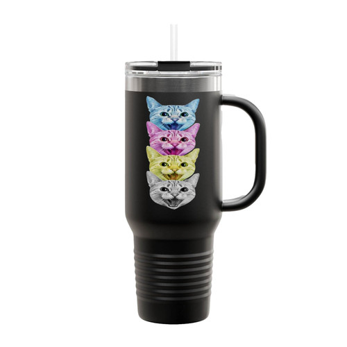 Cmyk Cat 1 Insulated Travel Mug