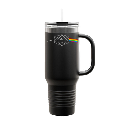 D20 Dice Prism Funny Dungeons And Dragons Insulated Travel Mug