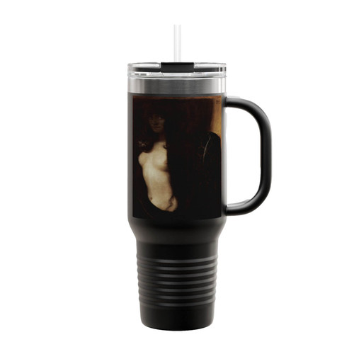 Dark Mysterious Woman Macabre Occult Insulated Travel Mug
