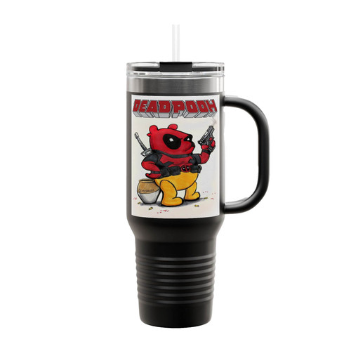 Deadpooh Cartoon Insulated Travel Mug