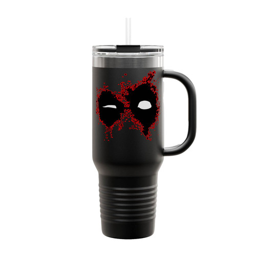 Deadpool Face Marvel Superhero Insulated Travel Mug