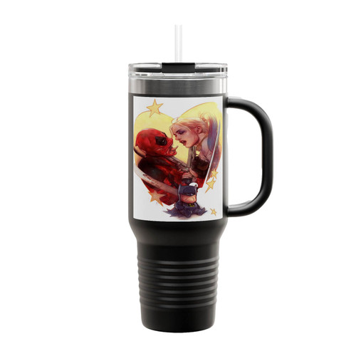 Deadpool Harley Quinn Love Insulated Travel Mug
